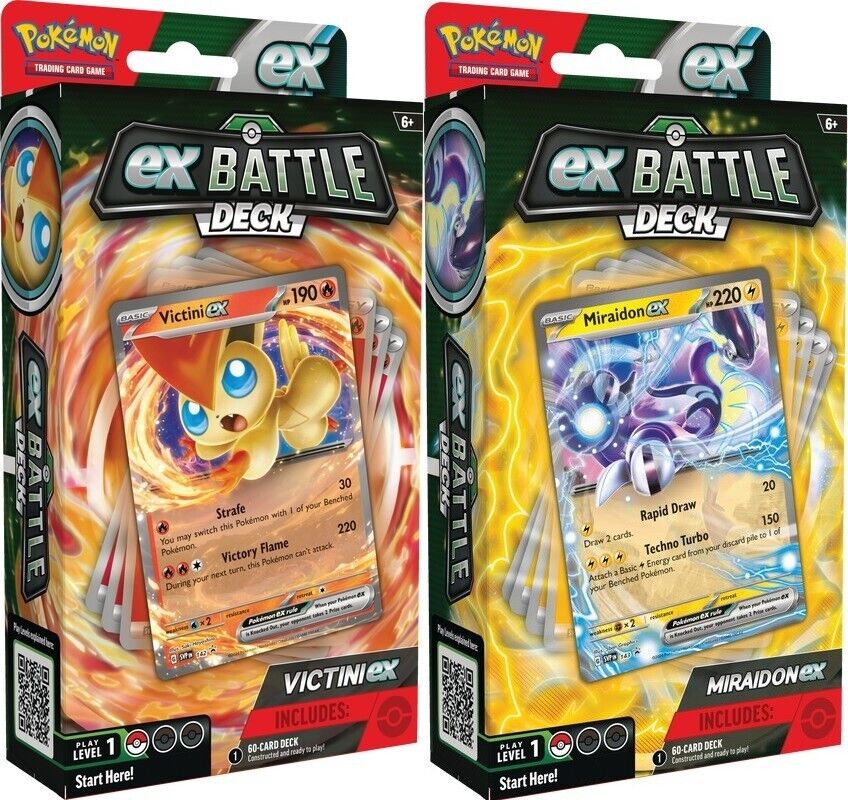 EX Battle Decks (Victini Ex or Miraidon Ex) - Saltire Games