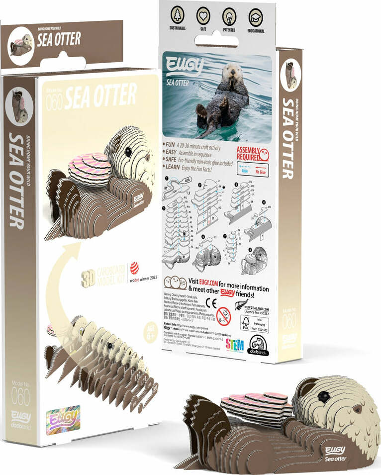 Eugy Sea Otter 3d Puzzle - Saltire Games