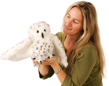 Owl, Snowy Turning Head Puppet - Saltire Games