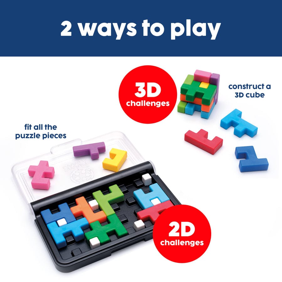 Puzzles Smart Toys and Games IQ Quub – 2-in-1 Travel Logic Puzzle & 3D Cube Building Game