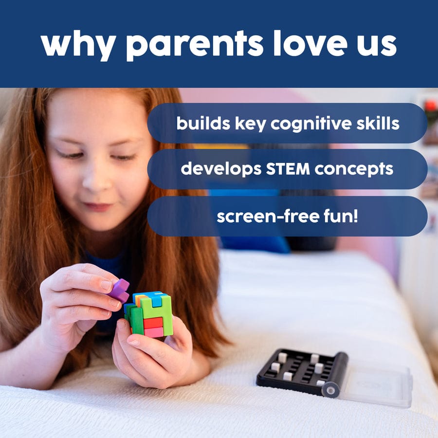 Puzzles Smart Toys and Games IQ Quub – 2-in-1 Travel Logic Puzzle & 3D Cube Building Game
