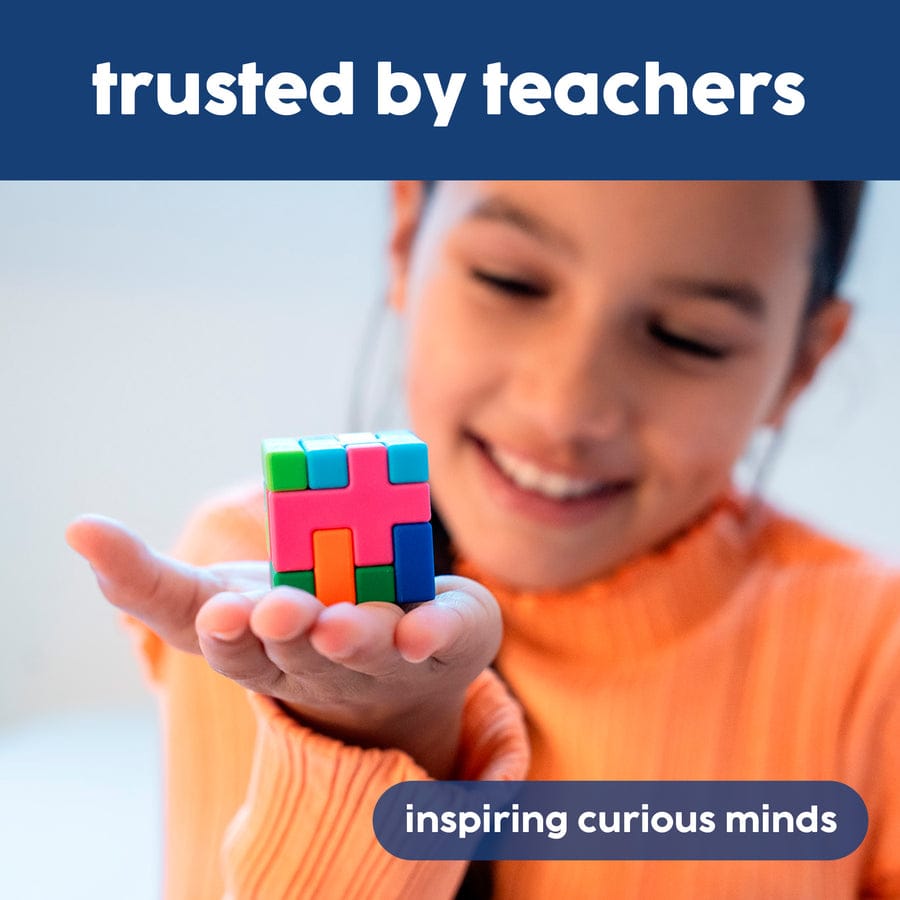 Puzzles Smart Toys and Games IQ Quub – 2-in-1 Travel Logic Puzzle & 3D Cube Building Game