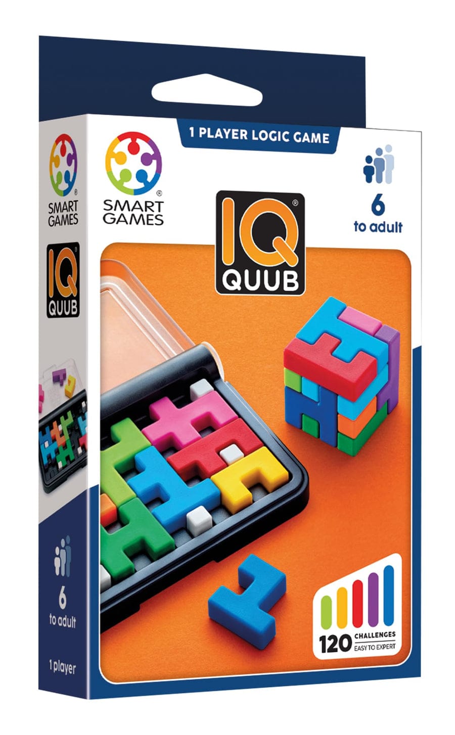 Puzzles Smart Toys and Games IQ Quub – 2-in-1 Travel Logic Puzzle & 3D Cube Building Game