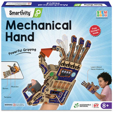 Robotic Mechanical Hand | Build-It-Yourself STEAM Toy | FREE Custom Stickers | 8 + Years - Saltire Games