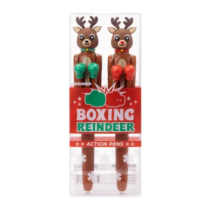 Boxing Reindeer Pens Set Of 2 - Saltire Games