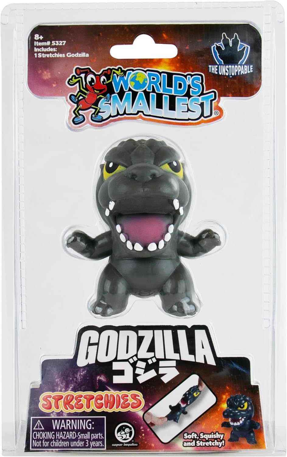 World's Smallest Godzilla Stretchies - Saltire Games