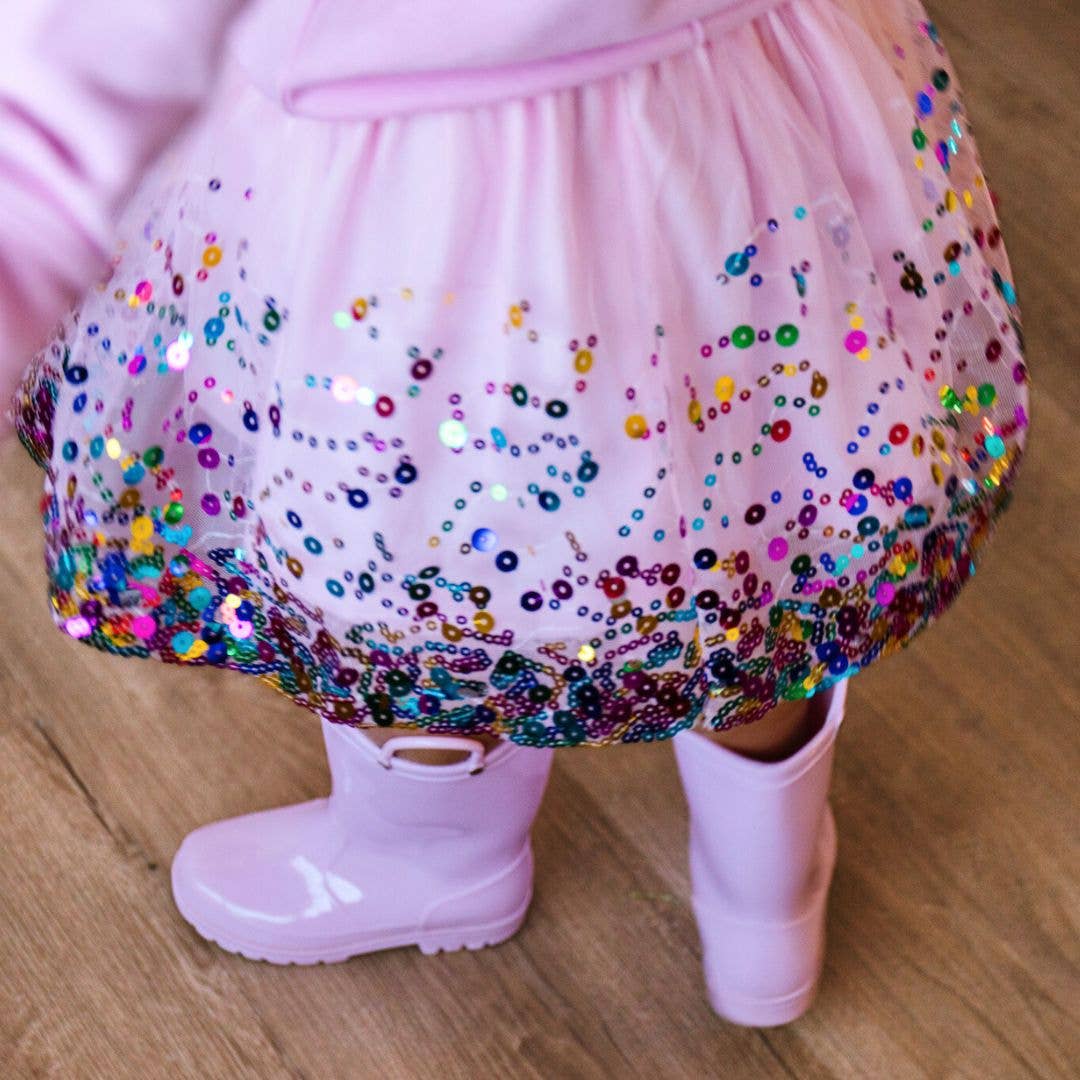 Pink Confetti Tutu - Dress Up Skirt - Kids Tutu: 6-8Y - Saltire Games