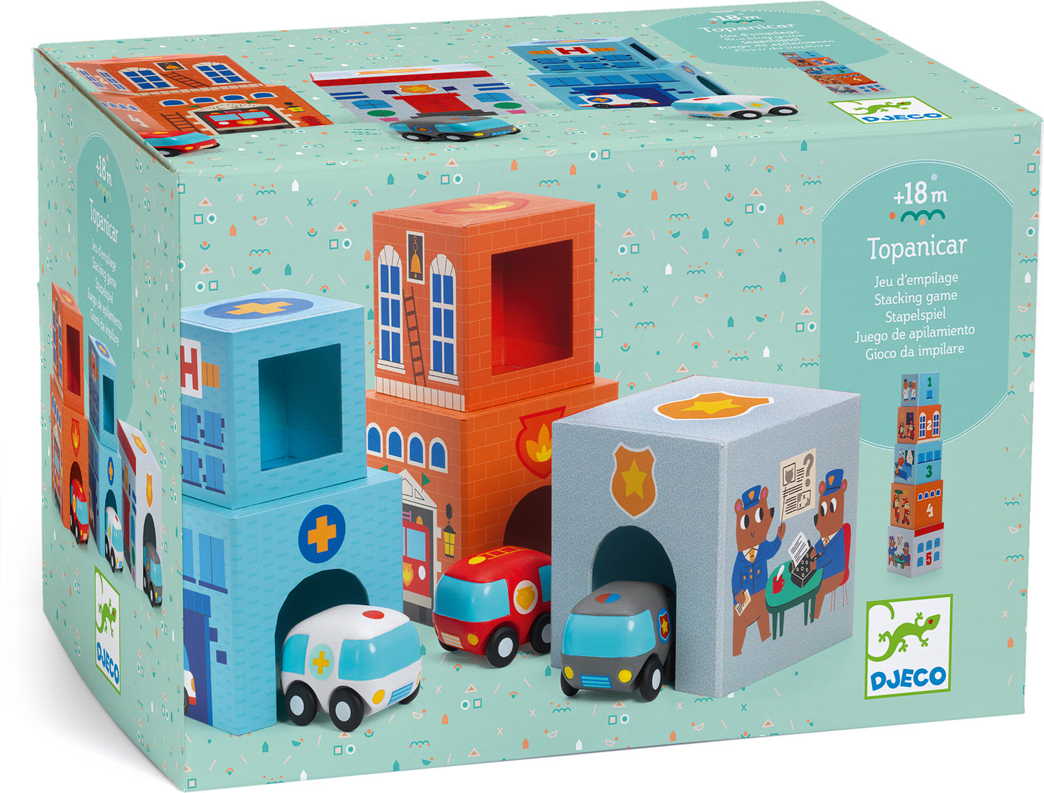 Topani Car Blocks and Tower - Saltire Games