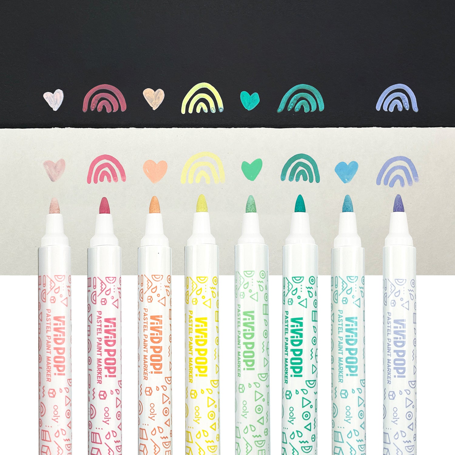 Vivid Pop!: Opaque  Water-Based Paint Markers - Pastel - Saltire Games