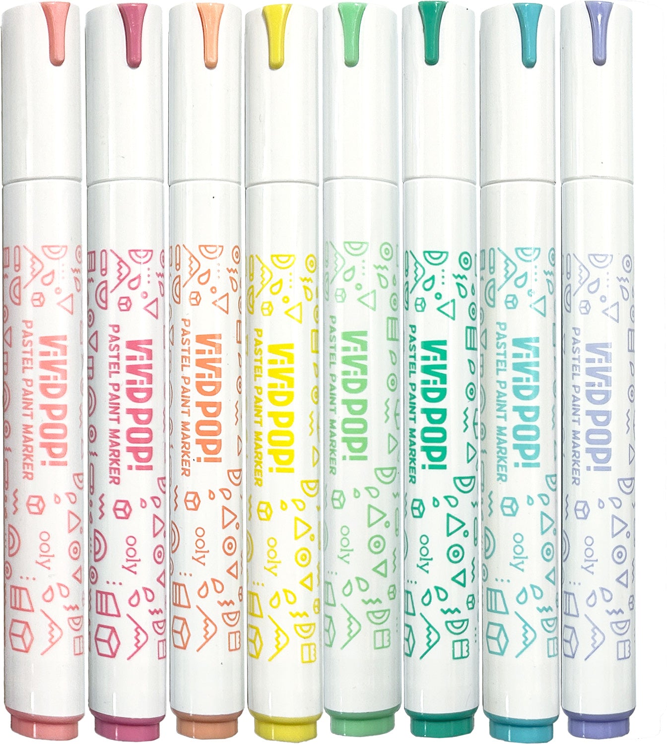 Vivid Pop!: Opaque  Water-Based Paint Markers - Pastel - Saltire Games