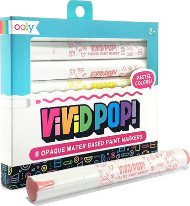 Vivid Pop!: Opaque  Water-Based Paint Markers - Pastel - Saltire Games