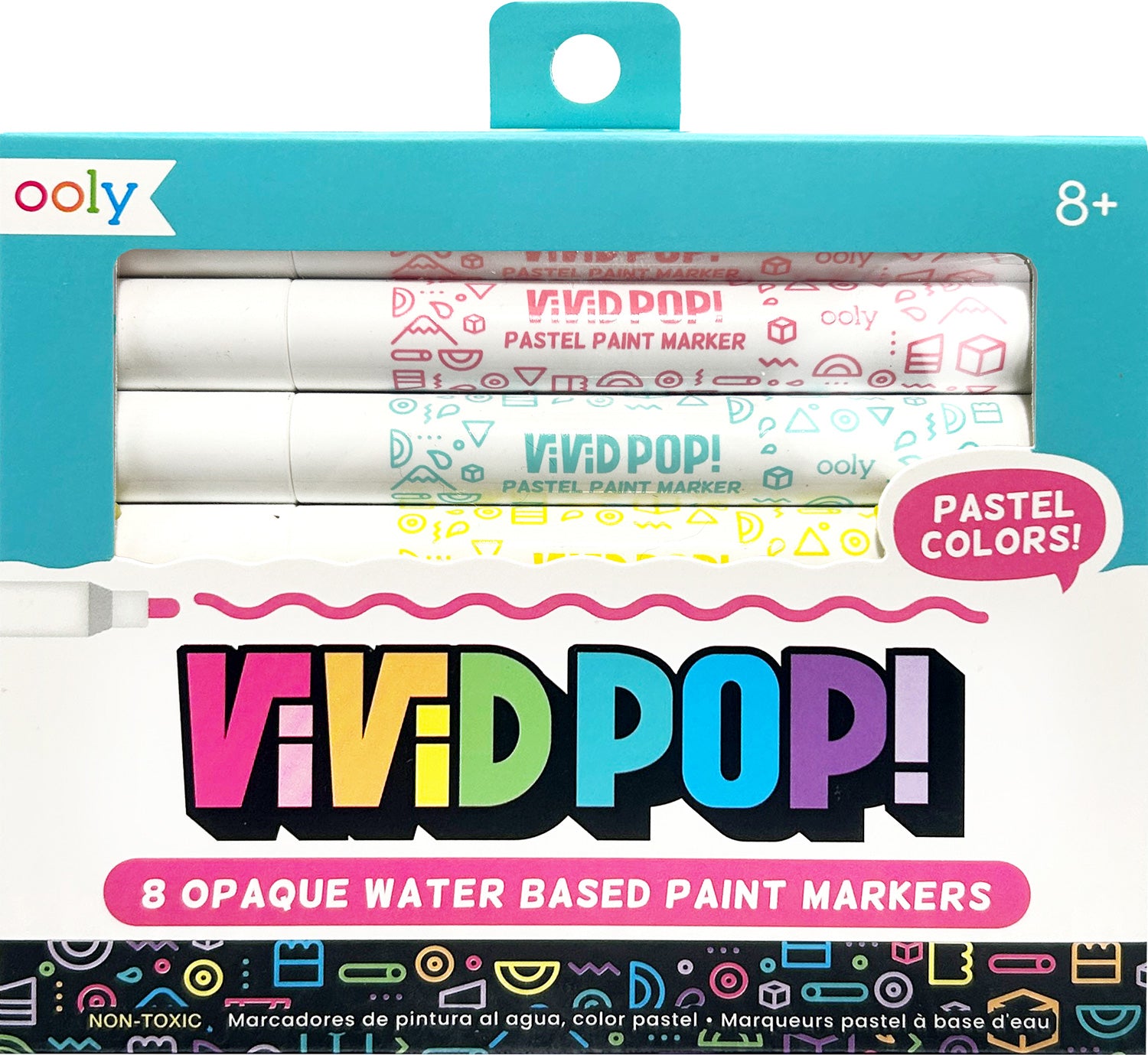 Vivid Pop!: Opaque  Water-Based Paint Markers - Pastel - Saltire Games