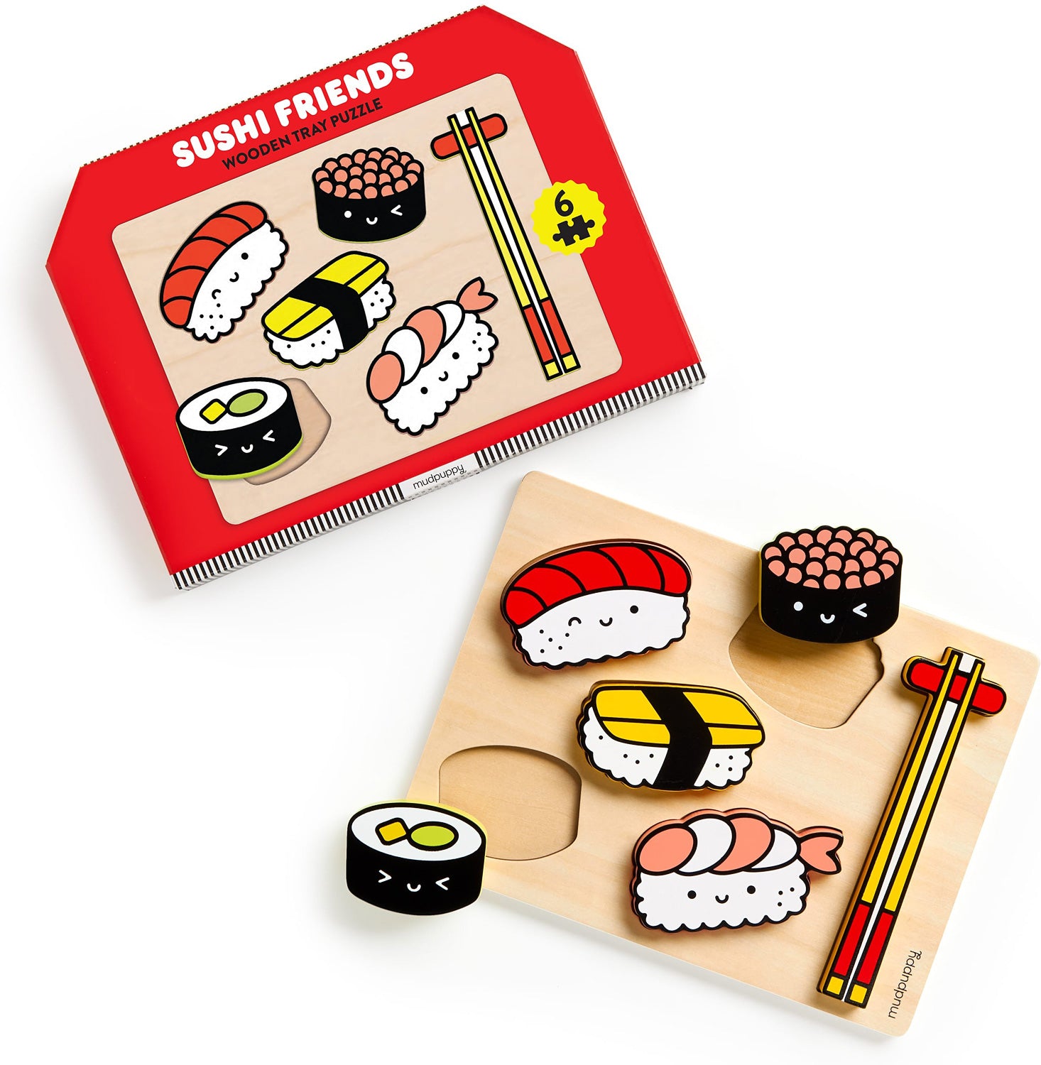 Sushi Friends Wooden Tray Puzzle - Saltire Games