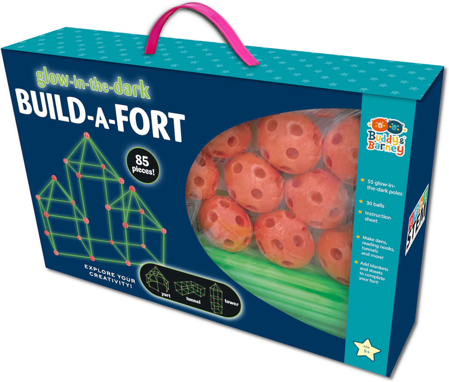 Glow in Dark Build A Fort - Saltire Games