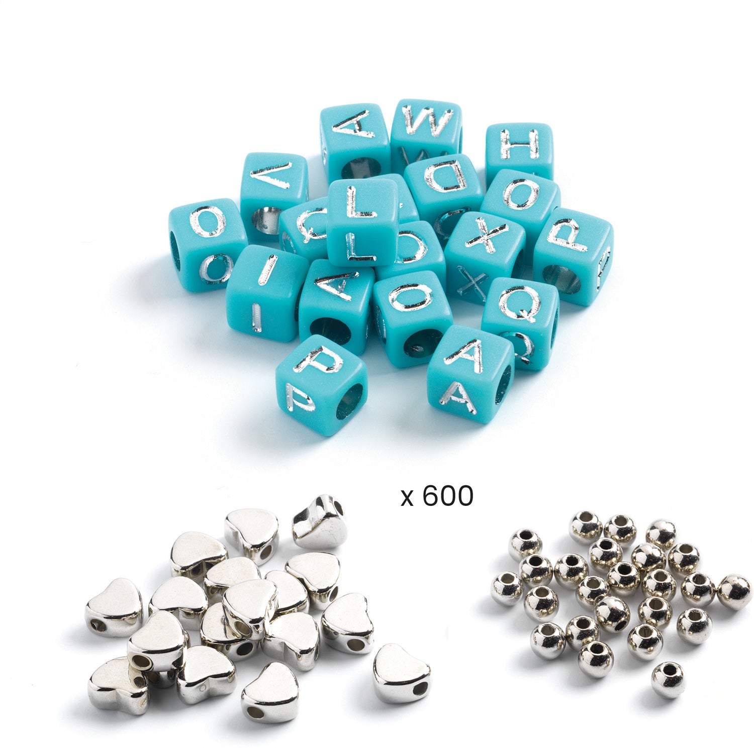 Oh! Les Perles: Alphabet Beads - Silver - Saltire Games