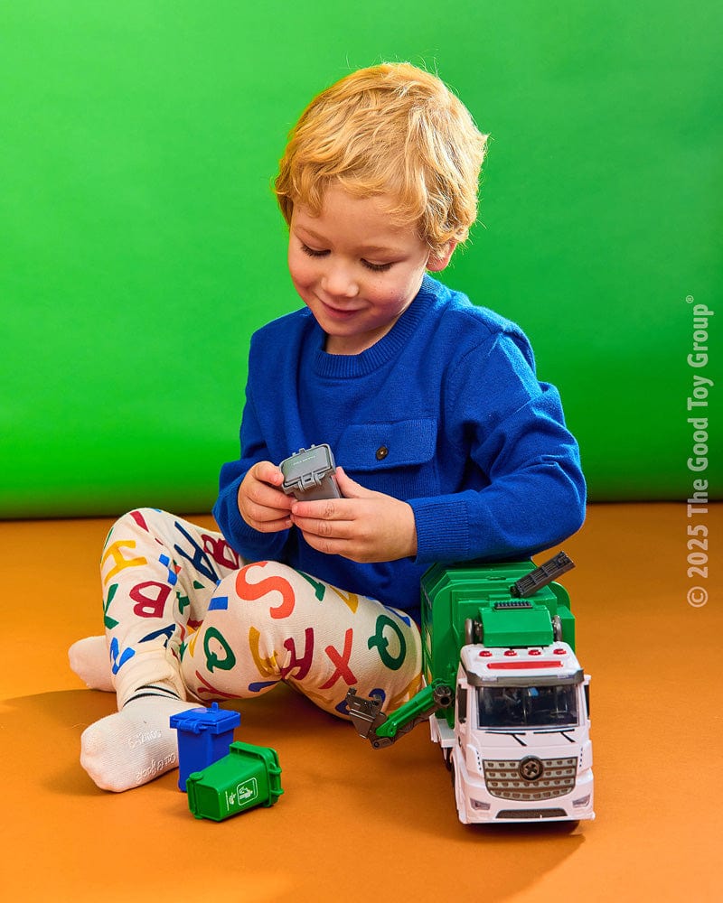 Crazy Truck Green Garbage Recycling Truck with Lights & Sound - Saltire Games