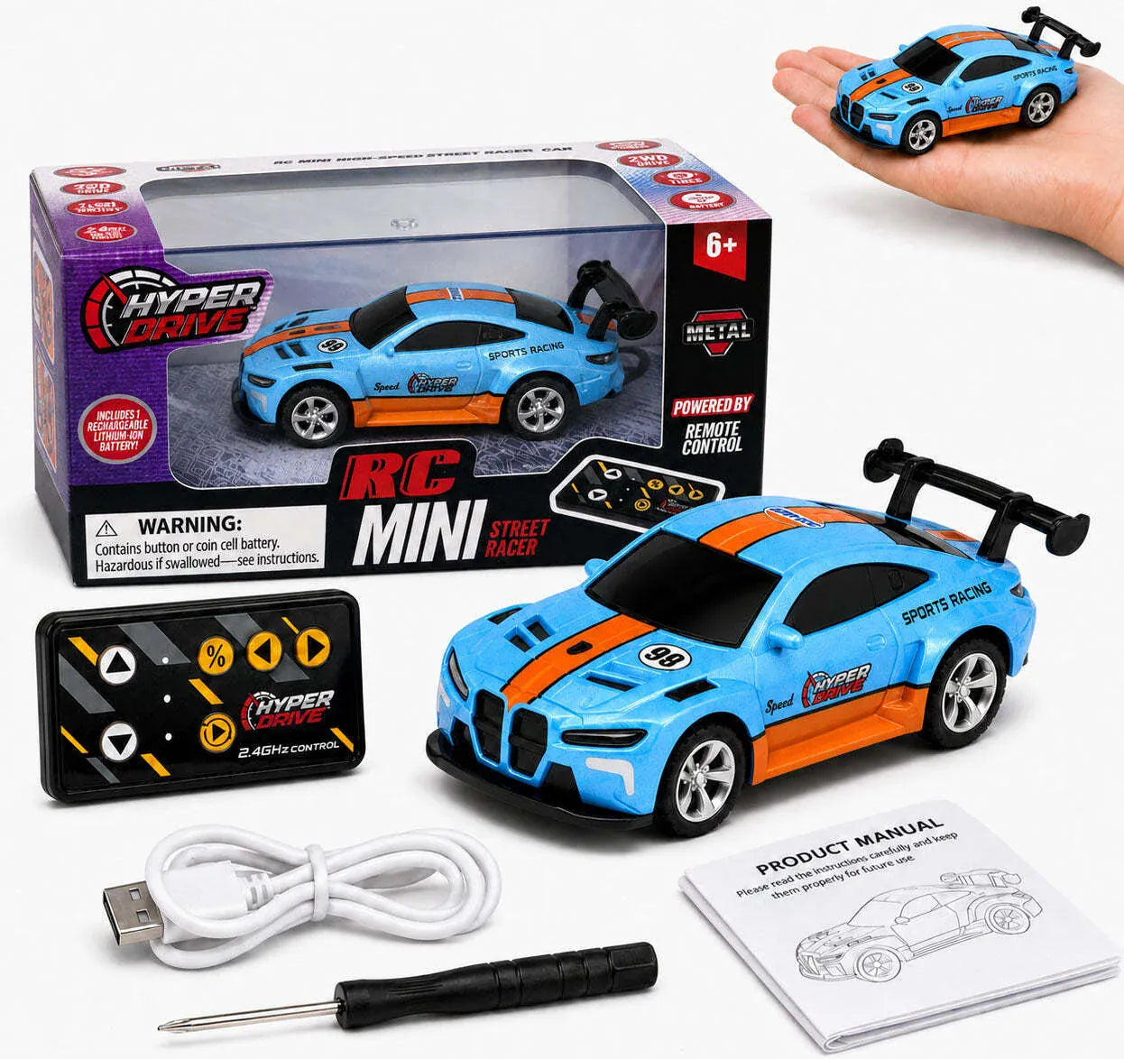 Hyper Drive Mini RC Race Car - Saltire Games