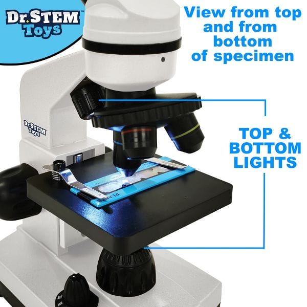 Toys - Learning - Nature & Science THiN AiR Brands Dr. STEM Lab Microscope Kit, 39pc with Specimen Slides & Adjustable Lens