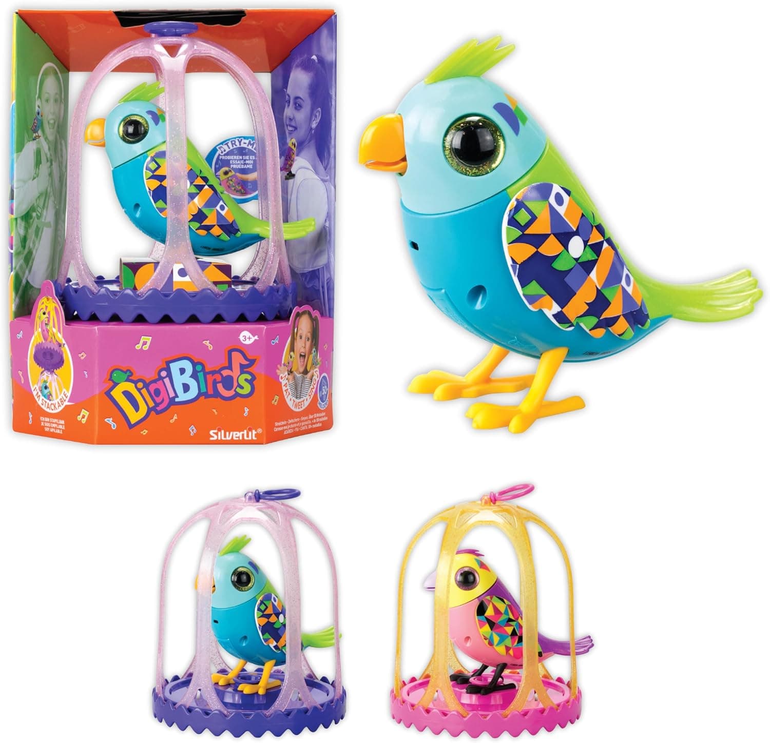 Toys - Pretend Play - Animals, Dolls & Figurines THiN AiR Brands DigiBirds Cage