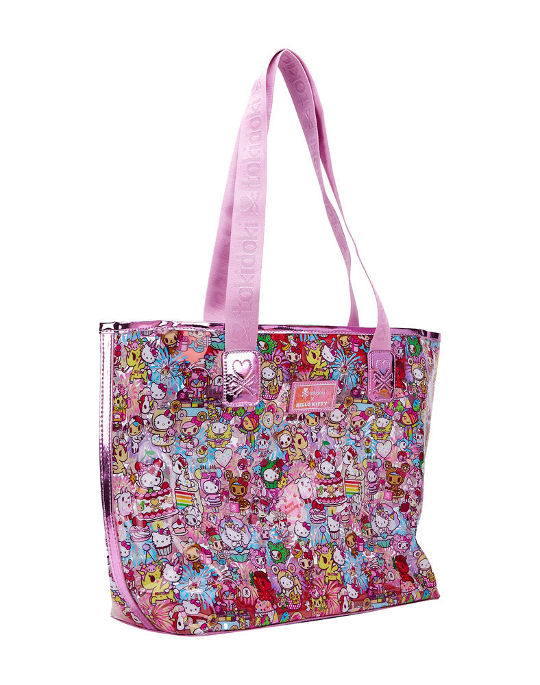 tokidoki x Hello Kitty 50th Anniversary Birthday Bash Clear Vinyl Tote - Saltire Games