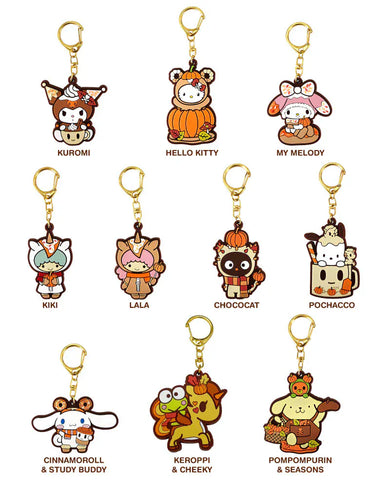tokidoki x Hello Kitty and Friends Pumpkin Spice Rubber Keychain Blind Box - Saltire Games