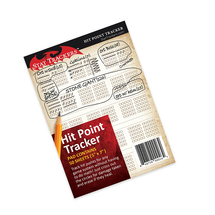 Stat Trackers Hit Point Tracker Pad - Saltire Games