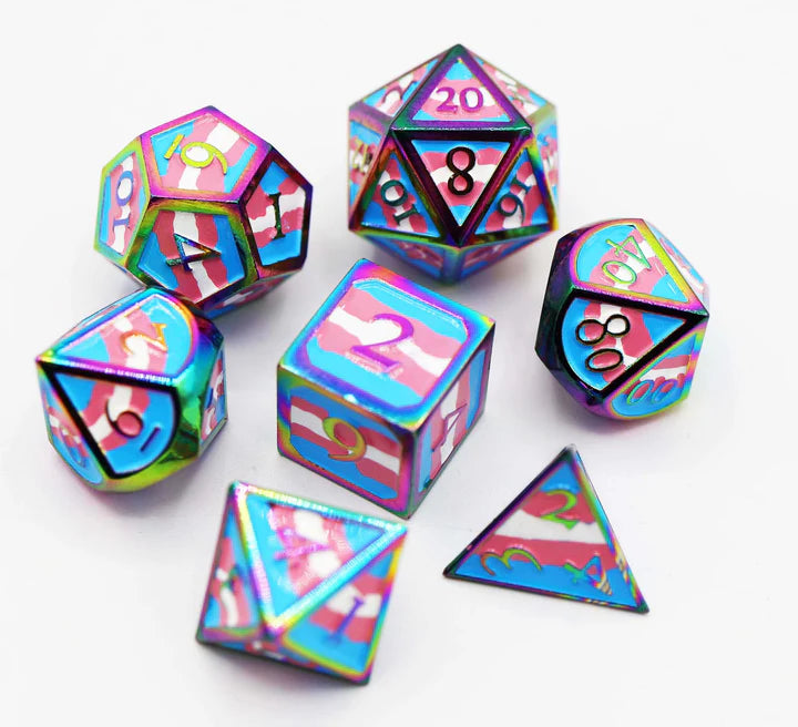 Trans Metal Dice Set - Saltire Games