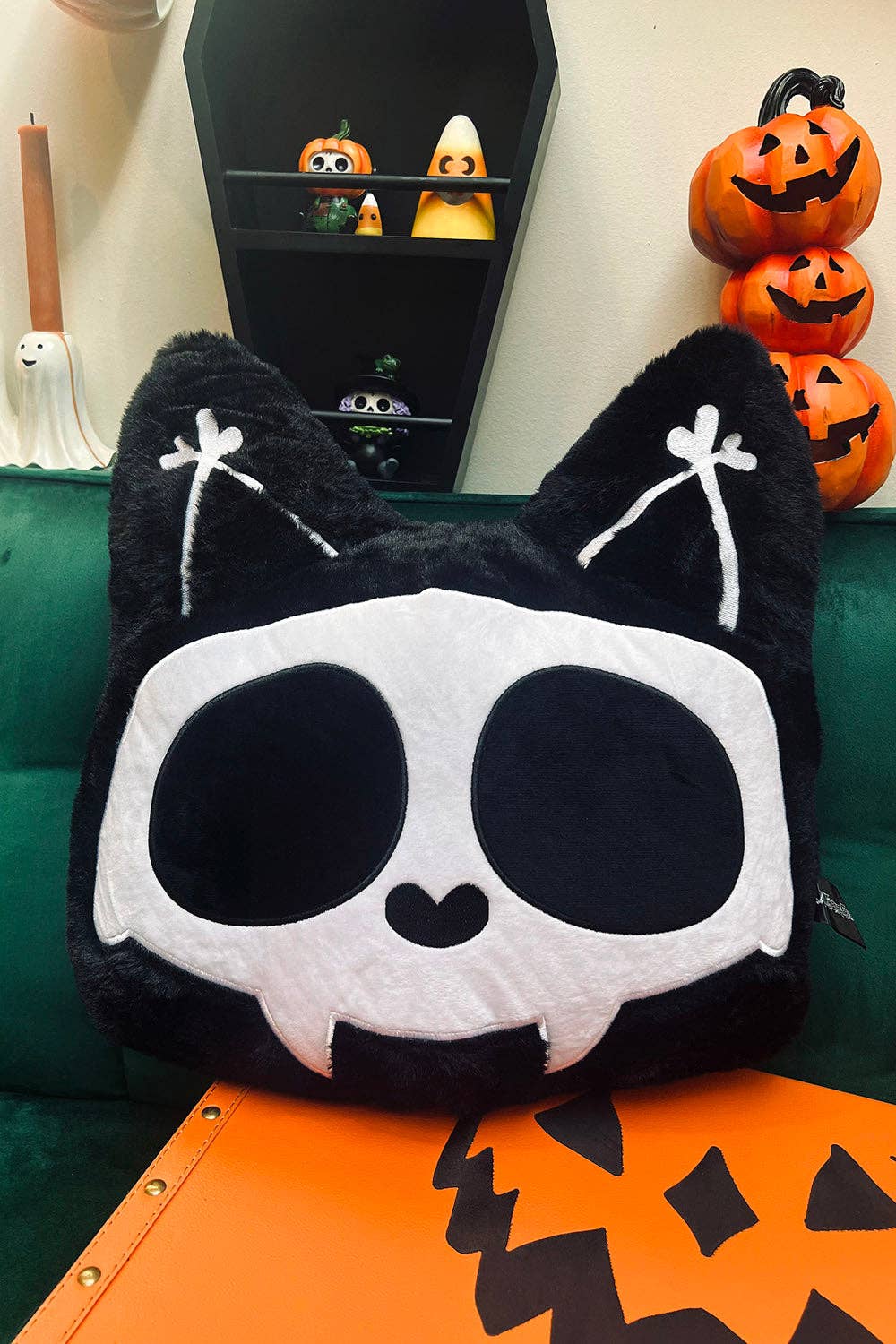 Toys - Plush vampirefreaks Skelekitty Throw Pillow