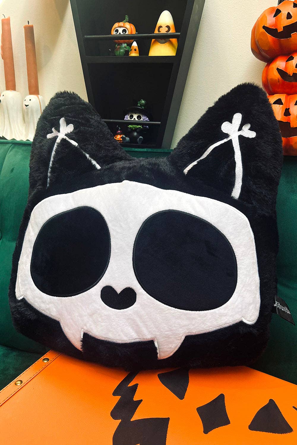 Toys - Plush vampirefreaks Skelekitty Throw Pillow