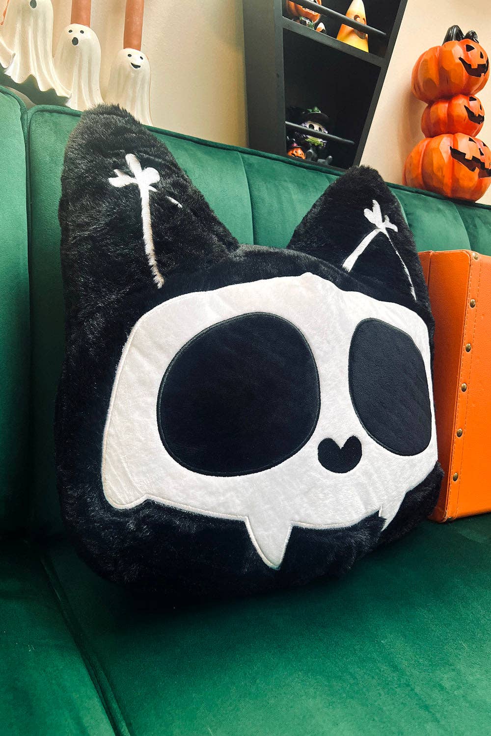 Toys - Plush vampirefreaks Skelekitty Throw Pillow