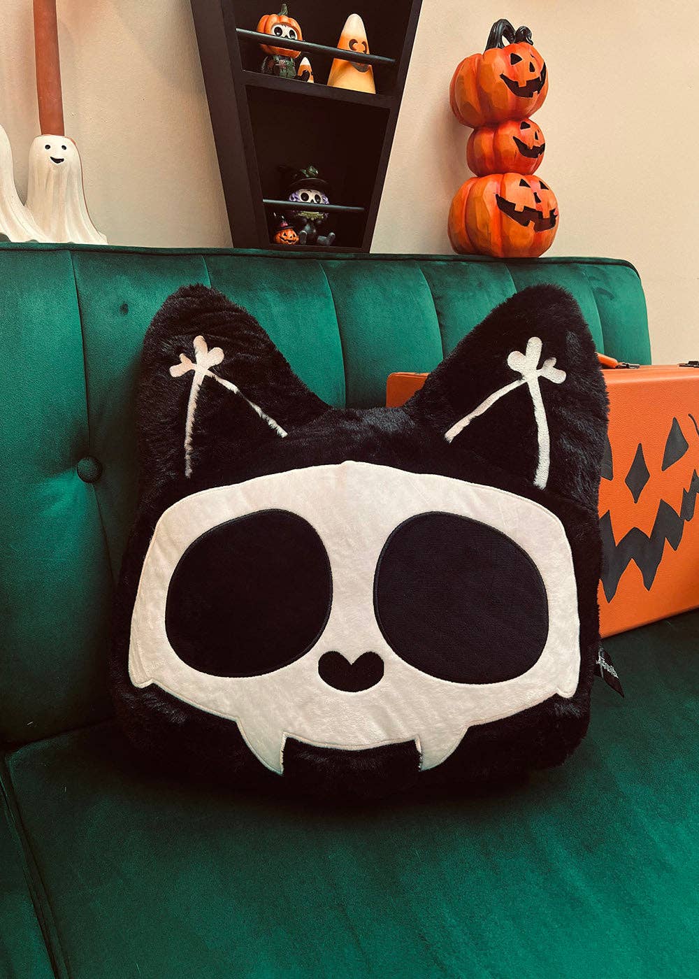 Toys - Plush vampirefreaks Skelekitty Throw Pillow