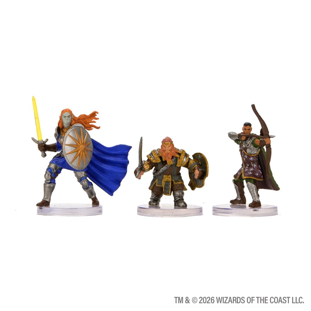 Miniatures WizKids Miniatures D&D Icons of the Realms: Player's Handbook - Swords & Staves Starter Set