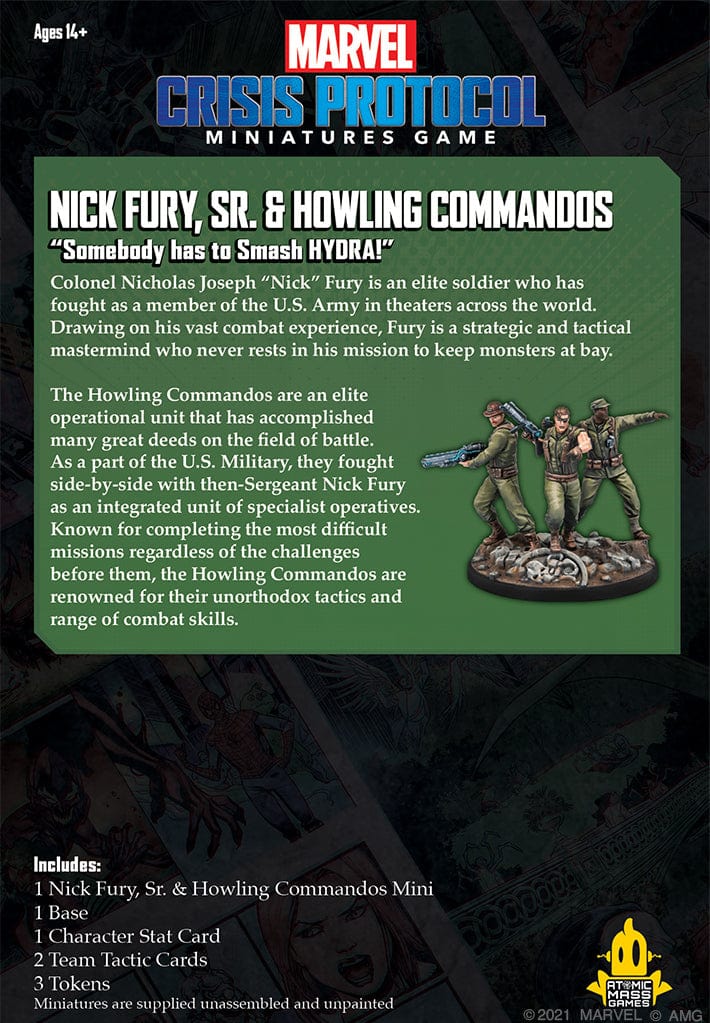 Marvel: Crisis Protocol - Nick Fury, Sr. & Howling Commandos - Saltire Games