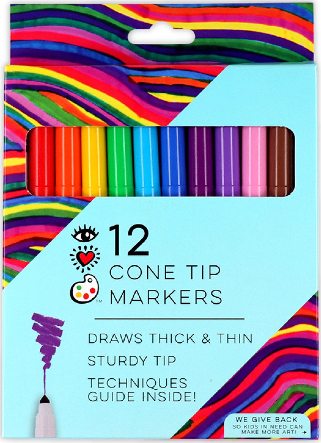 Iheartart 12 Cone Tip Markers - Saltire Games