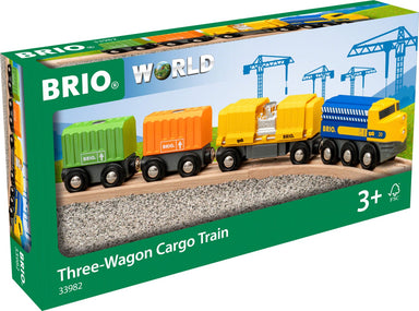 BRIO Three Wagon Cargo Train - Saltire Games