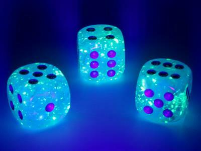Luminary™ 16mm D6 Sky/silver Dice Block™ (12 dice) - Saltire Games