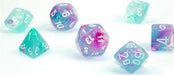 Nebula® Polyhedral Wisteria/white Luminary™ 7-Die Set - Saltire Games