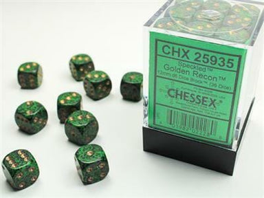 Speckled® 12mm D6 Golden Recon™ Dice Block™ (36 dice) - Saltire Games