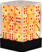 Festive® 12mm D6 w/pips Sunburst™/red Dice Block™ (36 dice) - Saltire Games