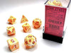 Festive Sunburst/red Polyhedral 7-Die Set - Saltire Games