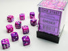 Festive® 12mm D6 Violet/white Dice Block™ (36 dice) - Saltire Games