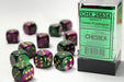 Gemini® 16mm D6 Green-Purple/gold Dice Block™ (12 dice) - Saltire Games