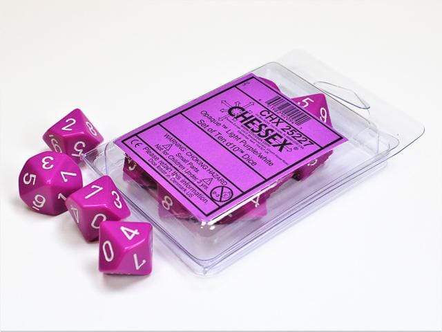 Light Purple/White 10d10 Set - Saltire Games
