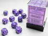 Opaque 12mm D6 Purple/white Dice Block™ (36 dice) - Saltire Games