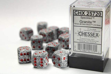 Speckled® 16mm D6 Granite™ Dice Block™ (12 dice) - Saltire Games