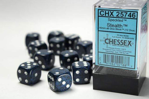 Speckled® 16mm D6 Stealth™ Dice Block™ (12 dice) - Saltire Games
