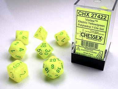 Vortex Electric Yellow Green 7 die set - Saltire Games