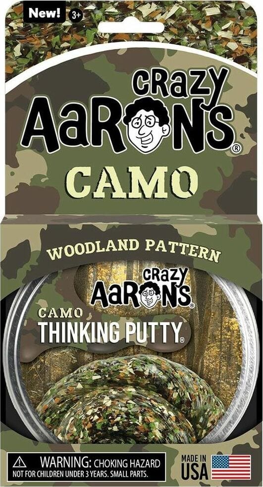 Woodland Camo Trendsetter Thinking Putty 4" Tin - Saltire Games