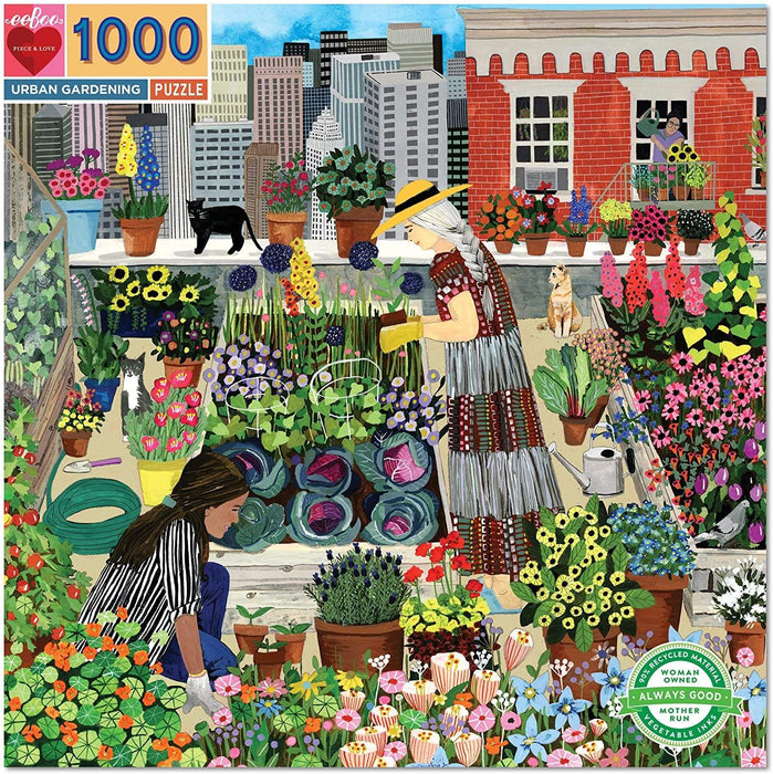 eeBoo Urban Gardening 1000 Piece Puzzle - Saltire Games
