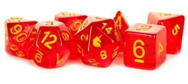 Red 16mm Poly Dice Set - Saltire Games